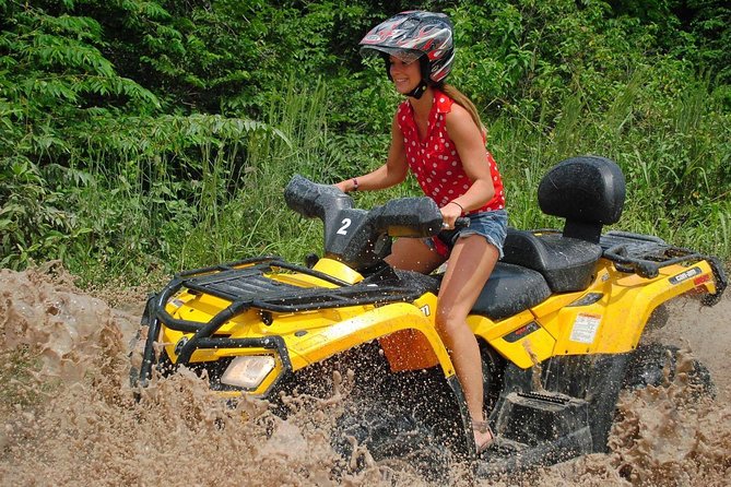 3 adrenaline activities Atvs Zipline and a swim experience in a cenote - Shared ATVs through the jungle