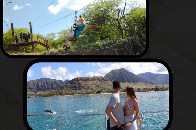 3 Zipline Adventure and 3.5 hour Afternoon Snorkel Cruise - A 3.5-hour cruise from Ko Olina