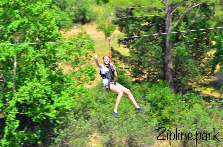 3in1 Combo Tour: Rafting&Buggy&Zipline Tour - A zipline seat above the river