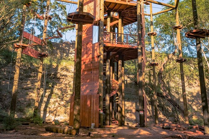 6 Zipline & Adventure Tower EPIC COMBO - The 20-foot step tests your nerve