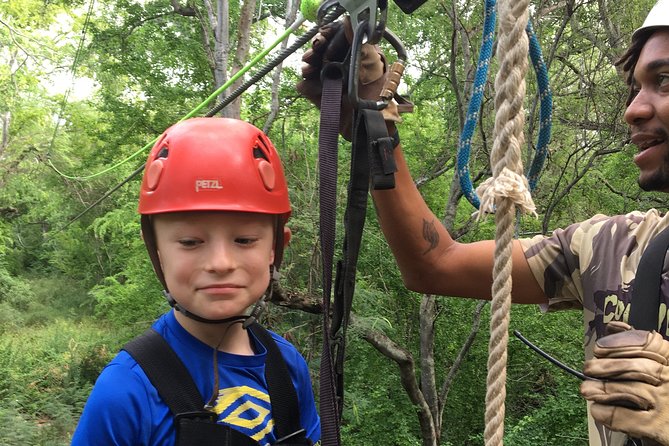 6 Zipline & Adventure Tower EPIC COMBO - Freefall and climbing wall finish the course