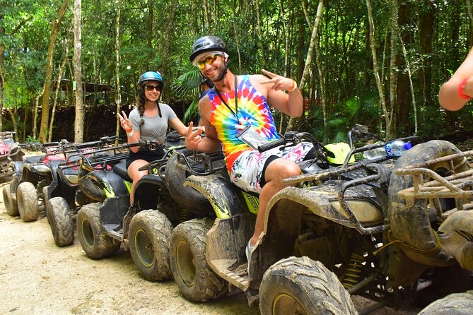 Activities Atv (single) Zipline and Cenote From Playa del Carmen - Cooling off in a semi-open cenote