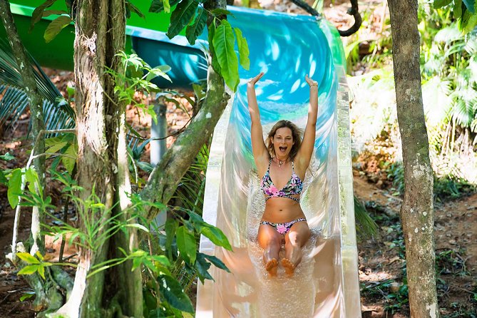 Admission + 2x Zip Line + Unlimited Water Slide Rides - A compact Fiji outing with three different moods
