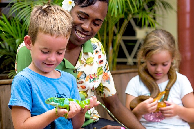 Admission + 2x Zip Line + Unlimited Water Slide Rides - Feed Hawksbill sea turtles at the outdoor reef pool