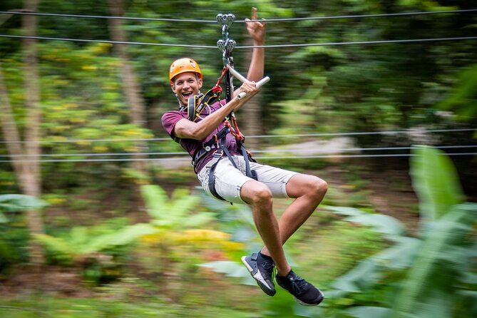 Adrena-Line Zipline, St. Lucia - The Tarzan swing and suspended web