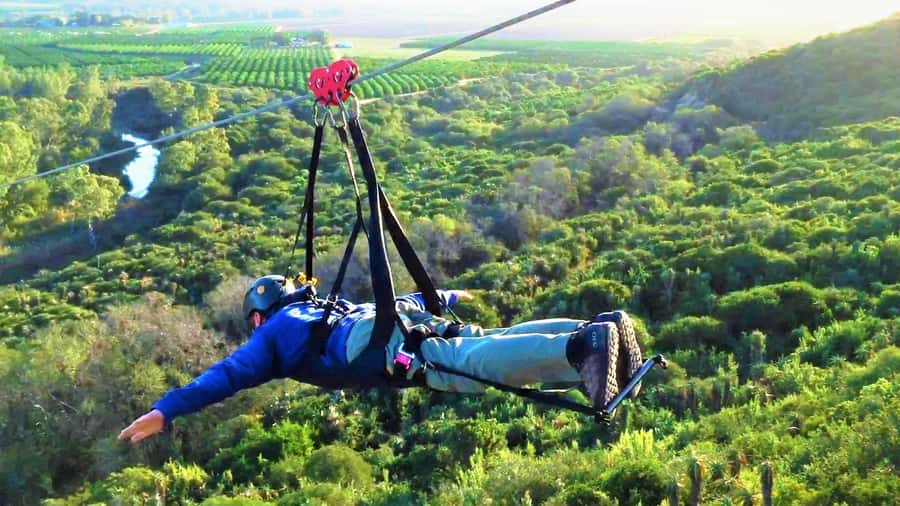 Adrenalin Addo Adventure Park: Superman Zipline - Flying face-first above the Sundays River Valley