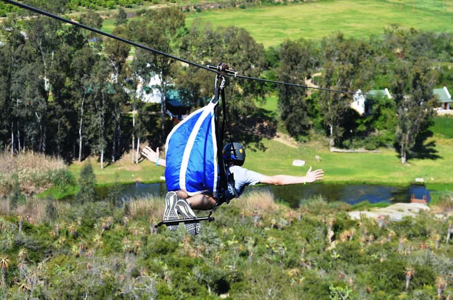 Adrenalin Addo Adventure Park: Superman Zipline - The tower and the moment before you let go