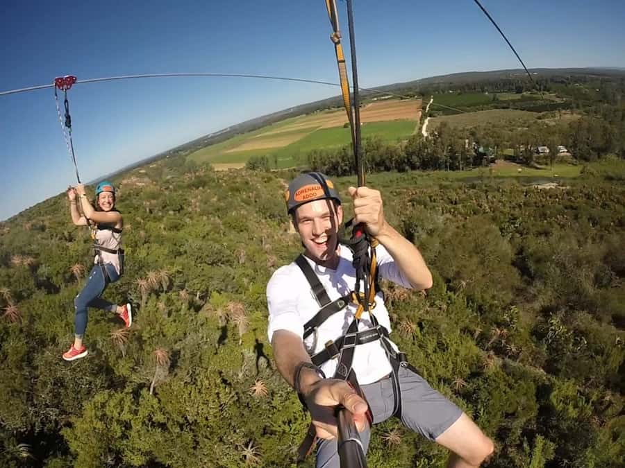 Adrenalin Addo Adventure Park: Zip Line and Giant Swing - Reaching the 70-meter departure tower