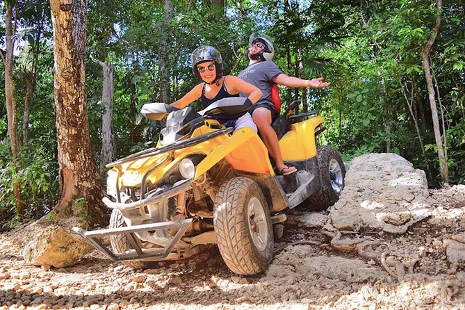 Adrenaline Tour from Cancún, ATV, Zipline, Cenote and Lunch - An hour at Cenote Cava