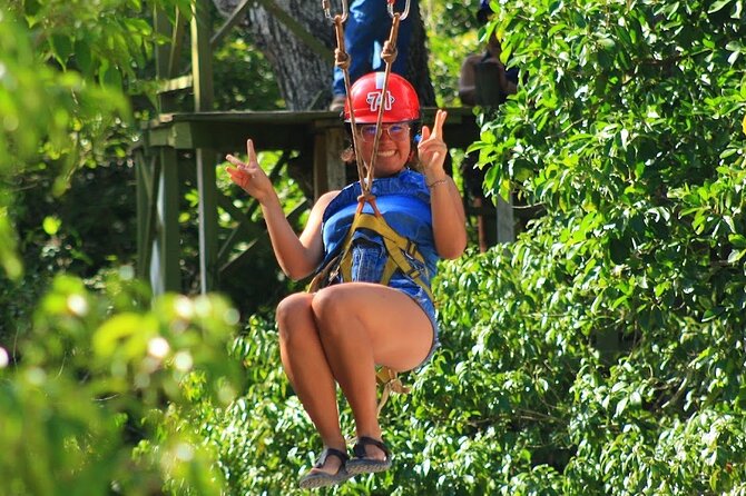 Adrenaline Tour from Cancún, ATV, Zipline, Cenote and Lunch - The 1-kilometer zipline and aquatic lines