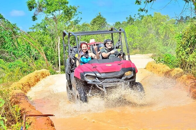 Adventure Tour con Buggies Ziplining Cenote y Taino Culture - Zip lines through the park