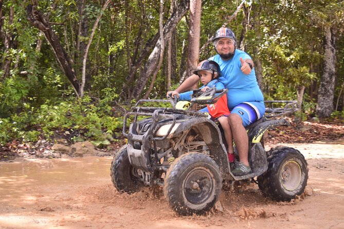 Adventure with ATV Rides, Zip Lines and Cenote at Tulum Jungle - A cenote stop with a natural setting