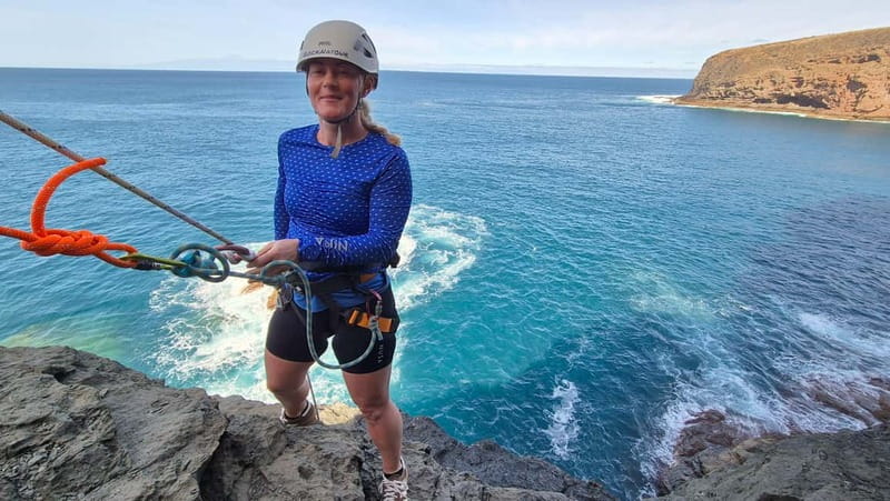Agaete: Gran Canaria Coasteering. Marine Ferrata and Zipline - Walking above Agaete and finding the Aboriginal cave