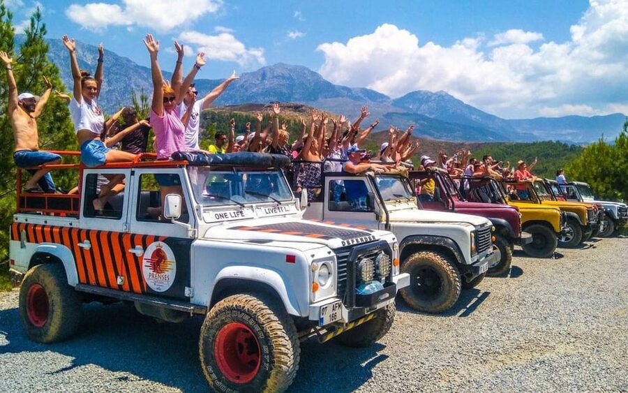 Alanya:Buggy or Quad, Rafting, Jeep, Zipline Tour With Lunch - The zipline and the high canyon view