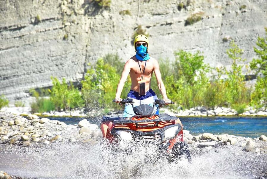 Alanya/Side/Antalya: Rafting, Zipline, Quad & Jeep Safari - Quad biking and buggy rides on muddy tracks