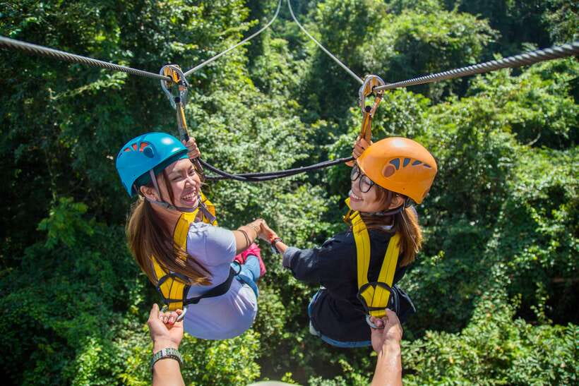 Angkor Zipline Eco-Adventure Canopy Tour - The final abseil and walk back