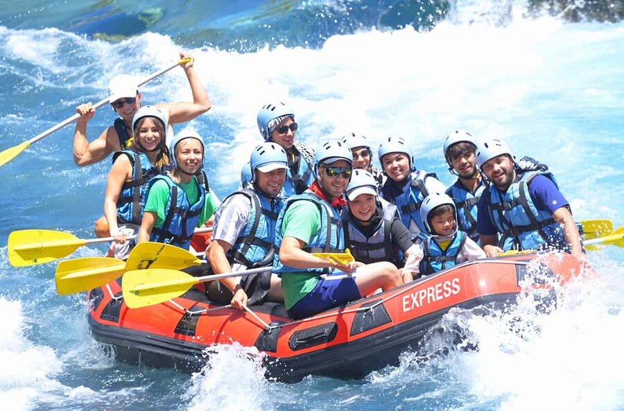 Antalya Buggy, Quad, Jeep, Rafting & Zipline Tour with Lunch - Riverside lunch after the cold-water work