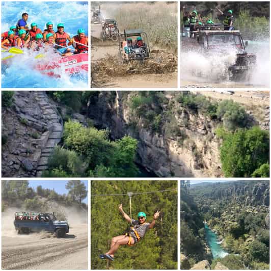Antalya: Rafting Jeep Buggy&Quad Safari zipline canyon visit - Four activities, one busy day near Antalya