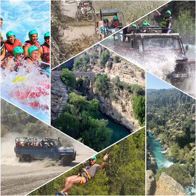 Antalya: Rafting Jeep Buggy&Quad Safari zipline canyon visit - Quad or buggy riding on rough ground