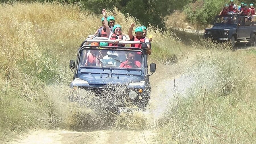 Antalya: Rafting Jeep Buggy&Quad Safari zipline canyon visit - Jeep safari through canyons and valleys