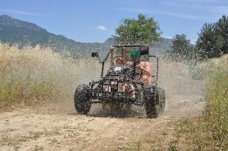 Antalya: Rafting Jeep Buggy&Quad Safari zipline canyon visit - Ziplining above the canyon