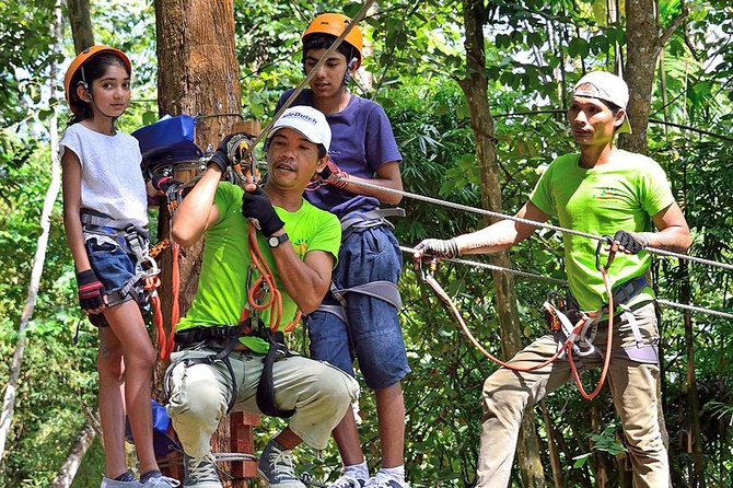 Aonang Fiore Zip Line Adventure in Krabi - The 80-meter double zipline and 23-meter bridge