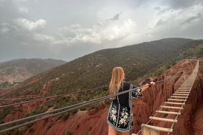 Atlas Mountain Zip Line And waterfalls berber villages with camel