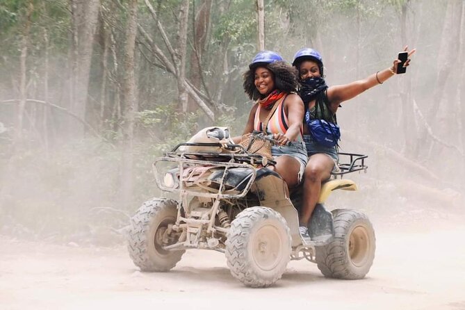 ATV Cenote and Zipline Sacred Jungle Expedition - Riding the ATV through the Mayan jungle