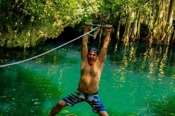 Atv experience, Ziplines adventure and Cenote swim from Cancun and Riviera Maya - Swimming in a real Maya cenote
