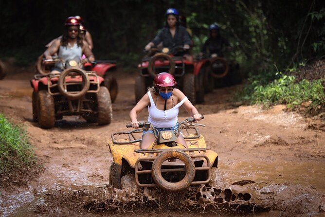 Atv's, Ziplines and Cenote Swim From Cancun and Riviera Maya - A short zipline circuit above the trees