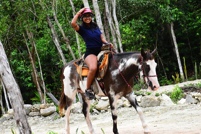 ATV (shared), Horse Back Riding, Ziplines, & Cenote from Cancún - Lunch, water, and the extra costs