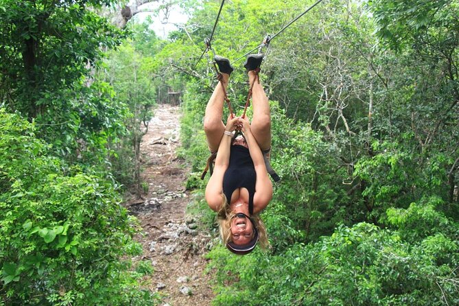 ATV Tour from Cancun and Puerto Morelos with Ziplines and Cenote. - Cooling off in a genuine cenote
