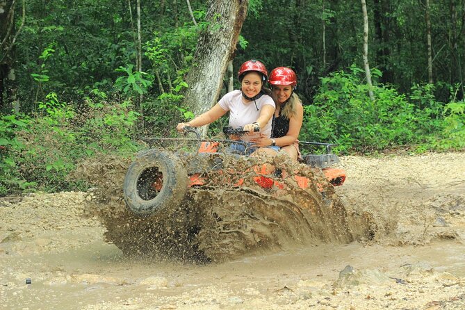 ATV Tour from Cancun and Puerto Morelos with Ziplines and Cenote. - Ziplines and hanging bridges for moderate thrills