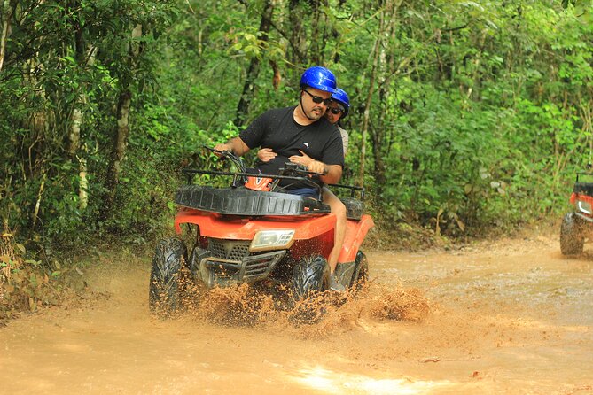 ATV Tour from Cancun with Zipline and Cenote Swim - A compact zipline circuit above the jungle