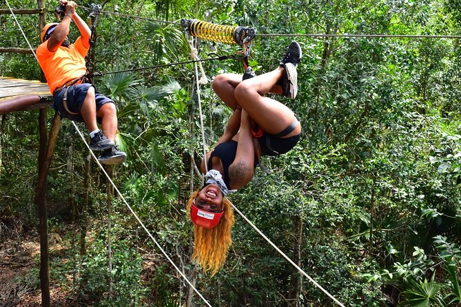 ATV Tour from Tulum or Riviera with Ziplines and Cenote Swim Day - Zip lines that build toward the 1-kilometer run