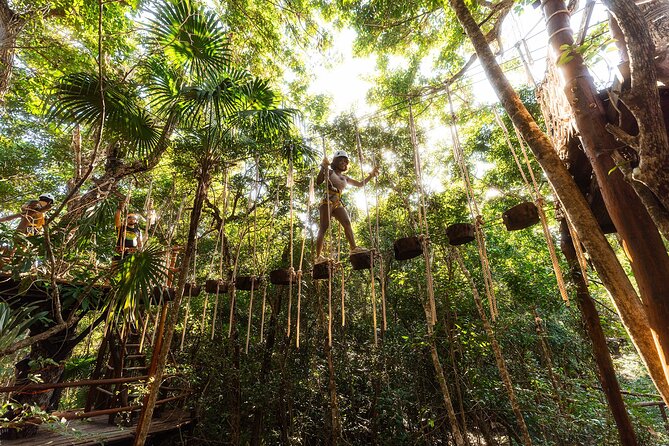 ATV, Zipline and Cenote at Extreme Adventuring with Tulum Pickup - Cooling off at Cenote Verde Lucero