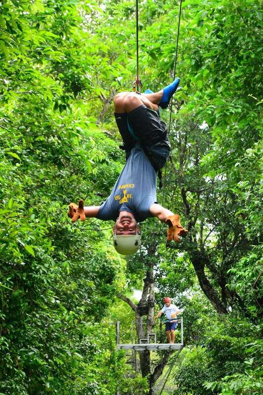 Atv , Zipline and cenote swim experience in the jungle! - A short zipline course above the trees