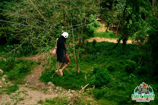 ATV Zipline Nature Walk Swing over Wishing River Kingston Jamaica - The zipline gives you the best view