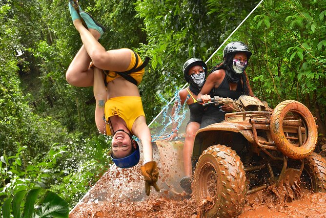 ATV, Ziplining & Cenote Tour, Transportation & Tequila Tasting - Swimming at Cenote Verde Lucero
