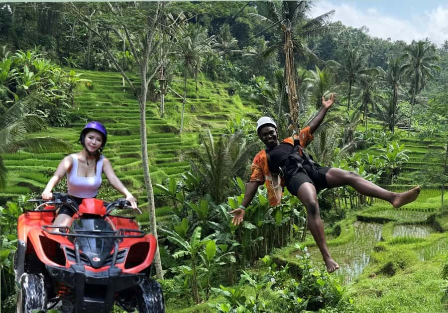 Bali: ATV Rafting Zipline Swing &Sky Bike in Ubud Rice Field - Skybike and the famous Bali swing