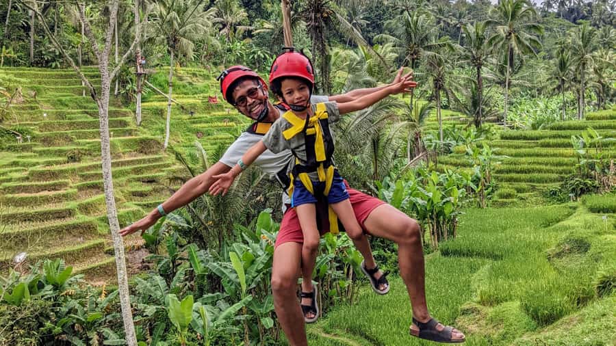Bali: ATV Rafting Zipline Swing &Sky Bike in Ubud Rice Field - Ayung River rafting for a longer finish