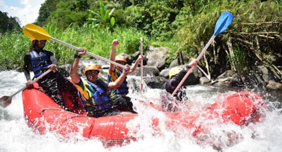 Bali Rafting: River Rafting with Zipline Down to the River - Lunch, showers, and the useful finish