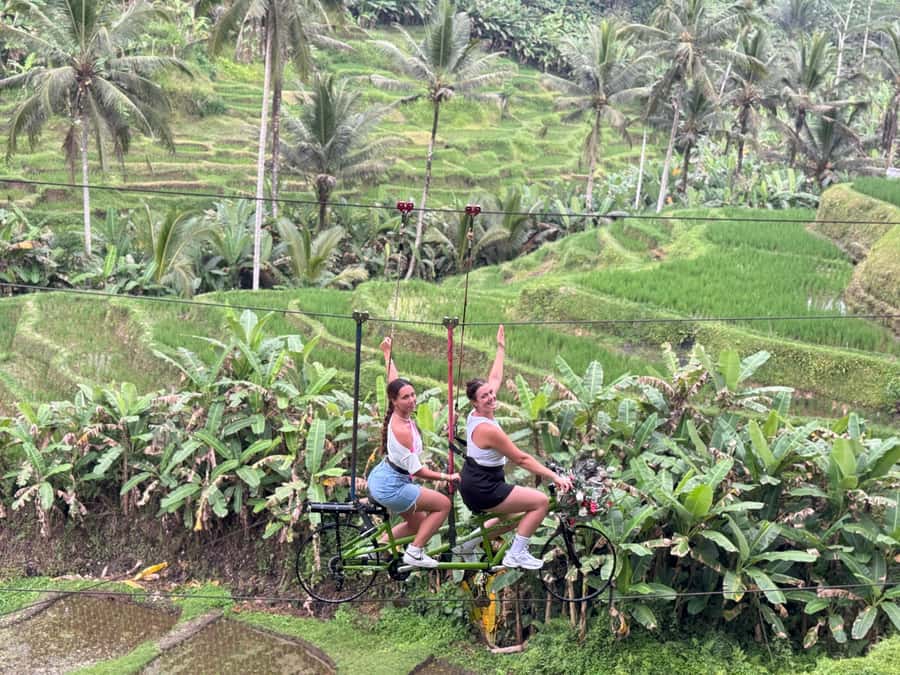 Bali/Ubud: Swing, Zipline & SkyBike Rice Terrace Adventure - A rice terrace visit with more to do than swing photos