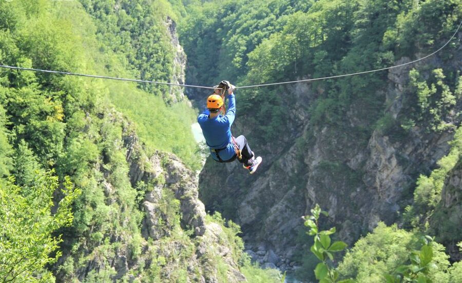 Bovec: Canyon Učja — The Longest Zipline Park in Europe - About 100 minutes on the wires