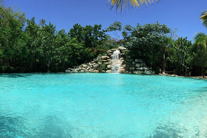 Buggy Adventure, Zipline Mega Splash and Waterfall Pool at Bavaro Adventure Park - Cooling off in the waterfall pool