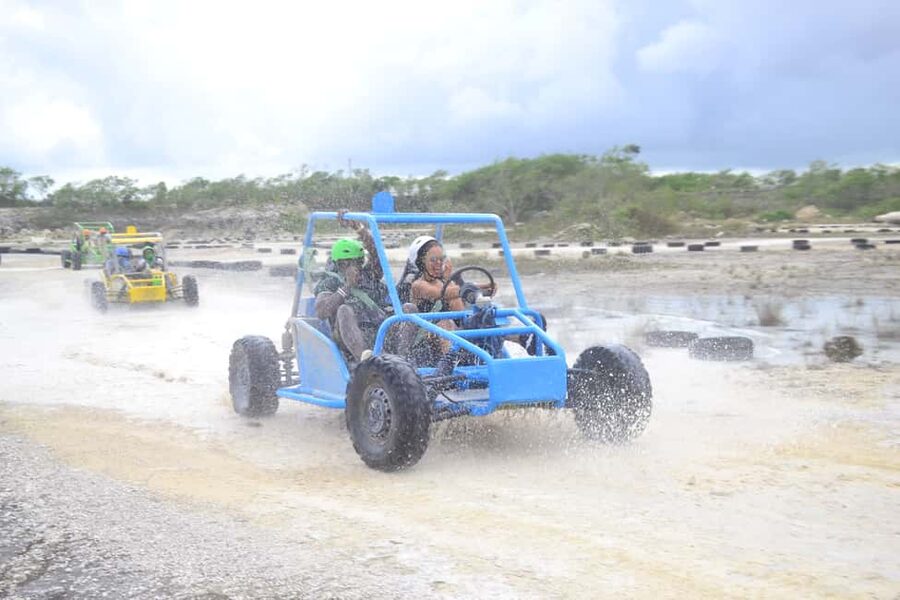 Buggy Ride, Zipline Splash & Waterfall Pool Combo with Lunch - The blue lagoon cenote is the quiet pause