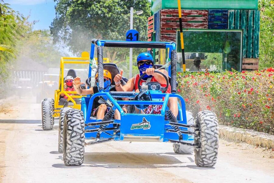 Buggy Ride, Zipline Splash & Waterfall Pool Combo with Lunch - Six zip lines lead to the Mega Splash