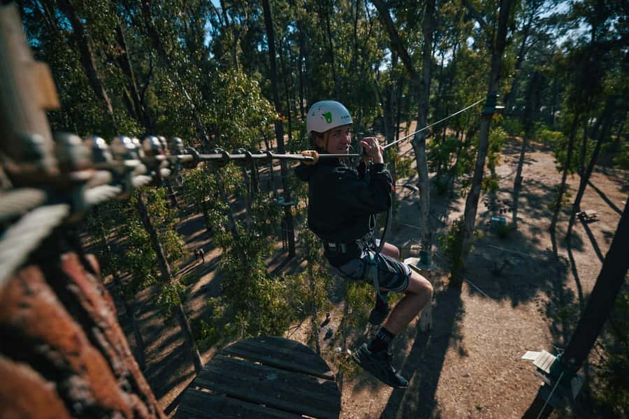 Busselton: Forest Adventure with Zip Lining and Rope Course - Zip lines from 18 metres to 150 metres