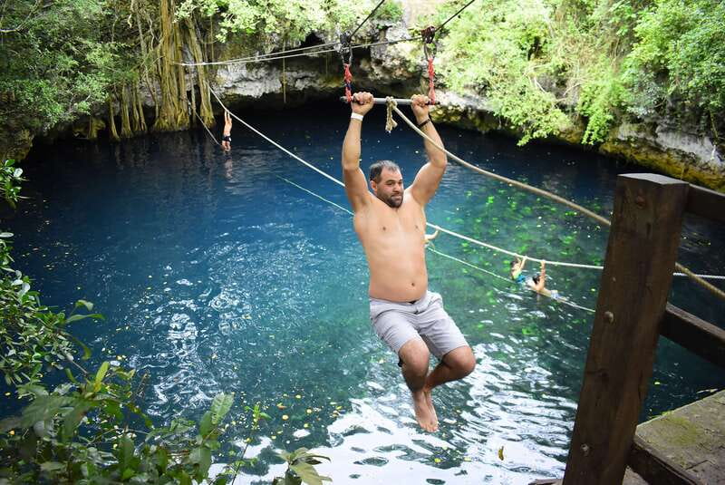 Cancún: Extreme Buggy Adventure with Ziplines & Cenote - Cooling off at Cenote Verde Lucero
