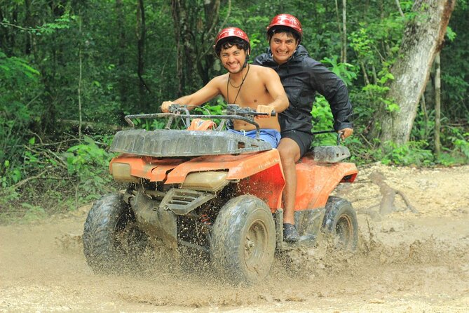 Cancun Jungle Adventure ATVs, Ziplines & Cenote Swim - A zipline circuit above the trees
